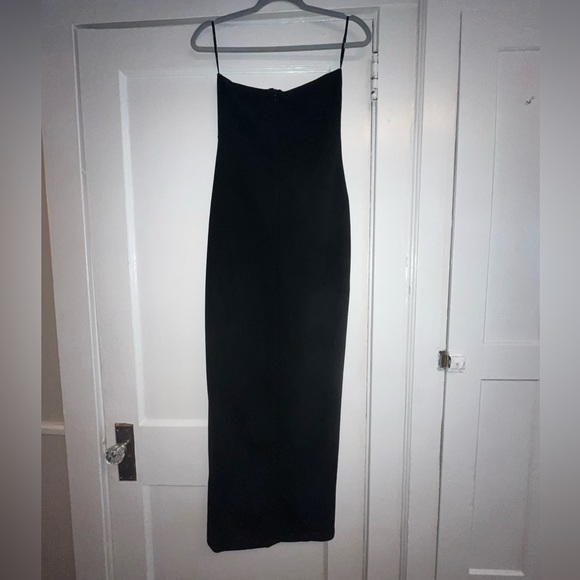 After Hours Black Strapless Ruffled Maxi Dress - Picture 3 of 4